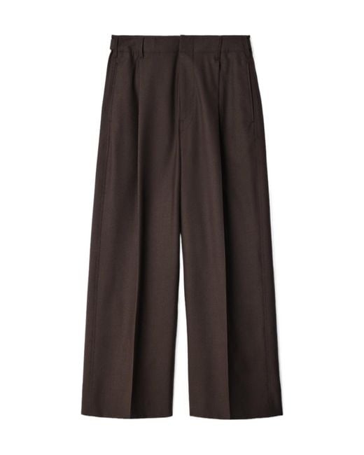 Lemaire Brown Single-Pleat Tailored Pants for men