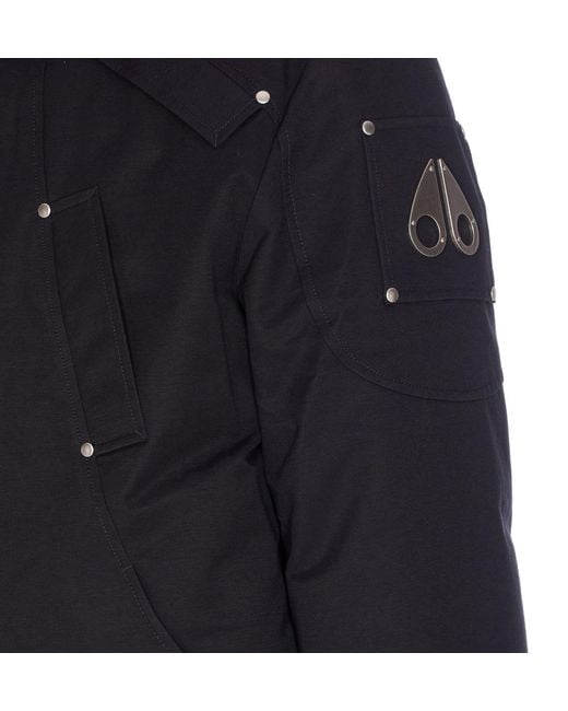 Moose Knuckles Blue Zip-Up Bomber Jacket for men
