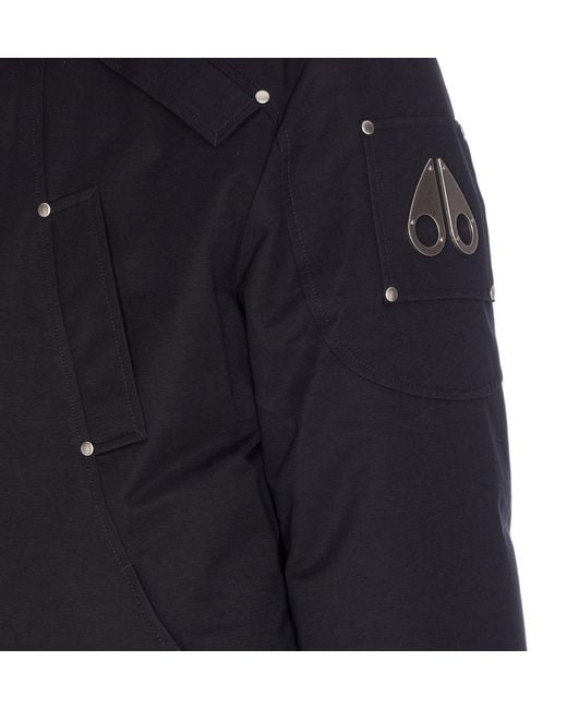 Moose Knuckles Blue Zip-Up Bomber Jacket for men