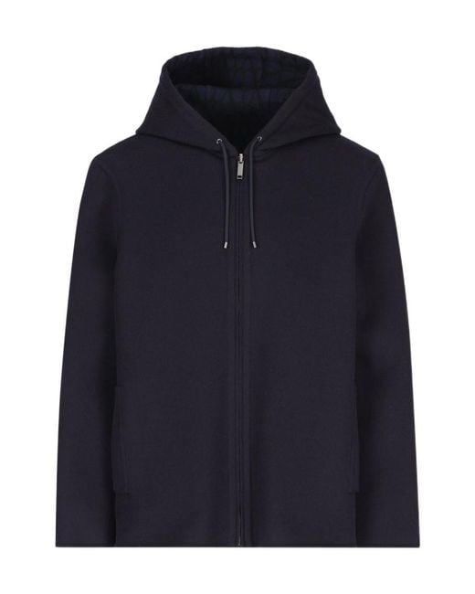 Valentino Blue Zip-Up Reversible Jacket for men