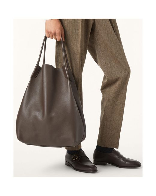 Loro Piana Brown Extra-Large Bale Hobo Bag for men