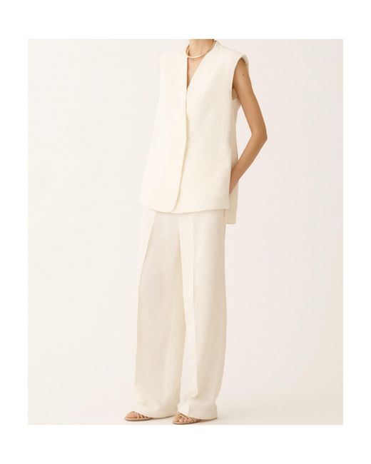 Fabiana Filippi Natural Belted V-Neck Jacket