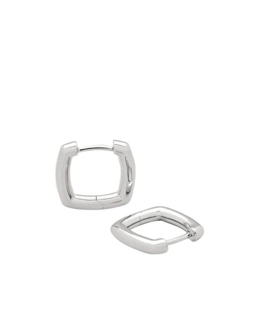 Tom Wood White Frame Hoop Small for men