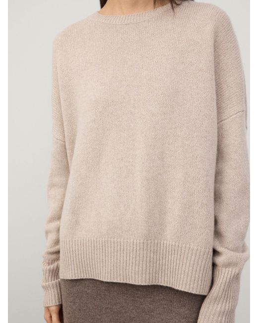 Lisa Yang Natural Mila Crew Neck Sweater