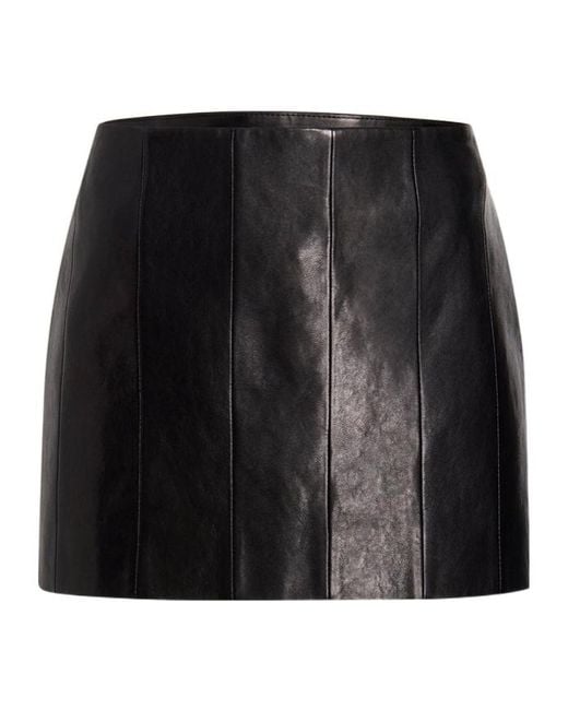 Khaite Black Meelar Panelled Mini Skirt
