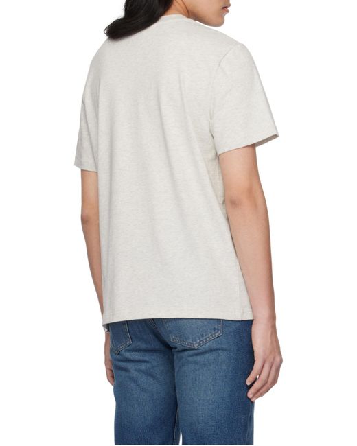 A.P.C. White Vinyl Crewneck T-Shirt for men