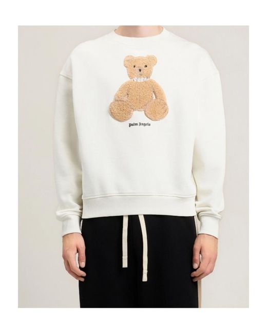 Palm Angels White Bear Patch Sweatshirt for men
