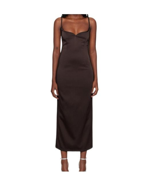 Paris Georgia Brown Heart Midi Dress