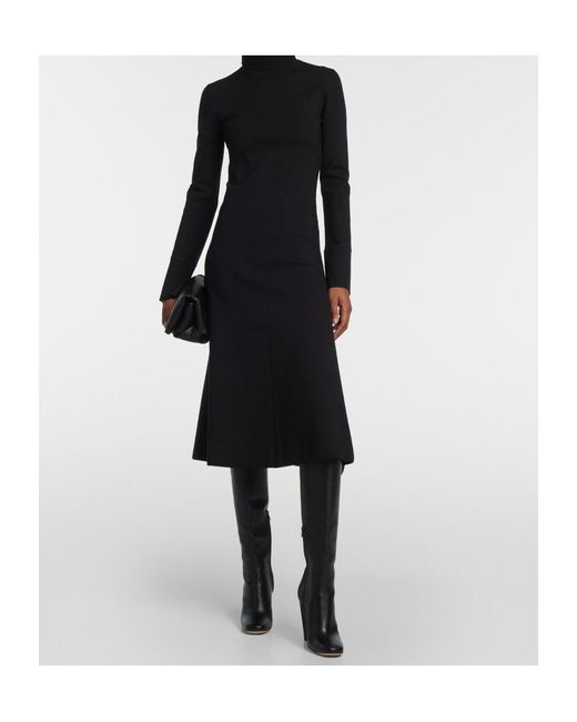 Joseph Black High Collar, Long Sleeves, Midi Length