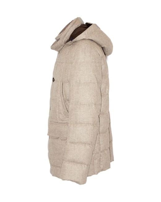 Fay Natural Hooded Padded Coat for men
