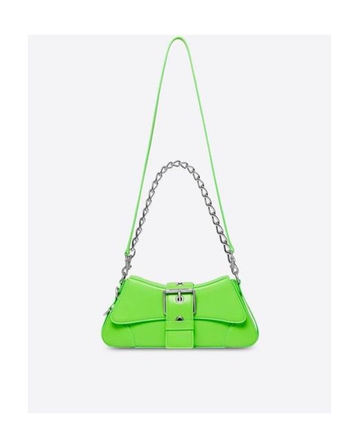 Balenciaga Green Lindsay Small Shoulder Bag With Strap