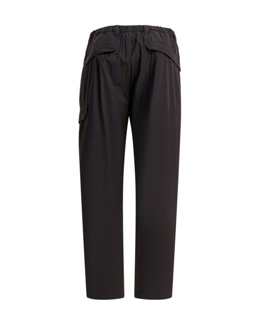 Herno Black Pleated Cargo Pants for men