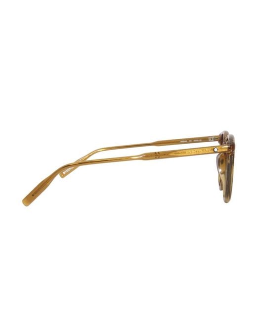 Montblanc Blue Eyewear Sqaure Frame Sunglasses for men