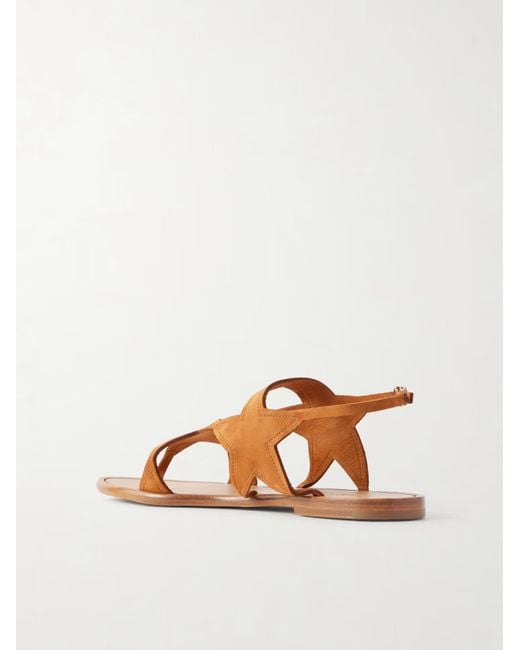 Gabriela Hearst Brown Star-Shaped Flat Sandals
