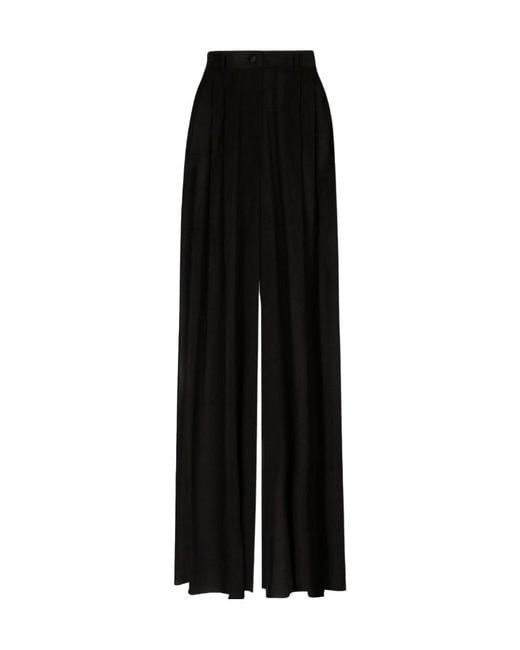Dolce & Gabbana Black Silk Trousers