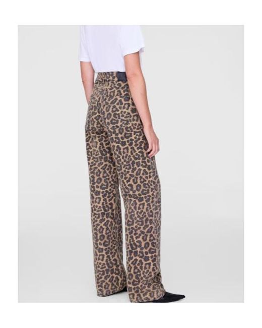 Anine Bing Natural Print Casual Pants