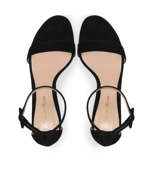 Gianvito Rossi Black Adjustable Ankle Strap High-Heeled Sandals