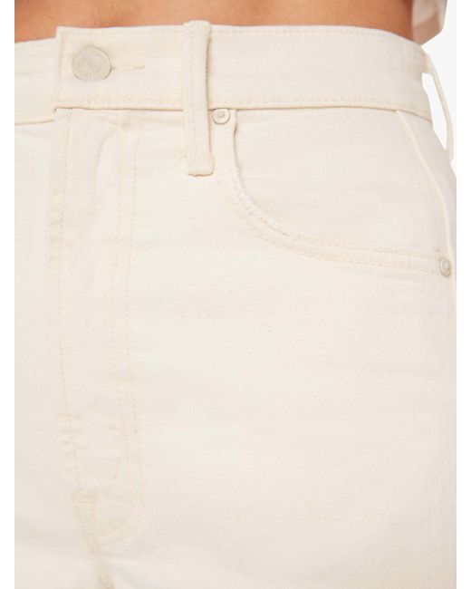 Mother White The Half Pipe Ankle Wide-Leg Jeans