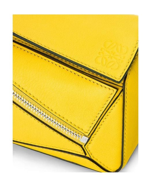 Loewe Yellow Mini Puzzle Bumbag for men