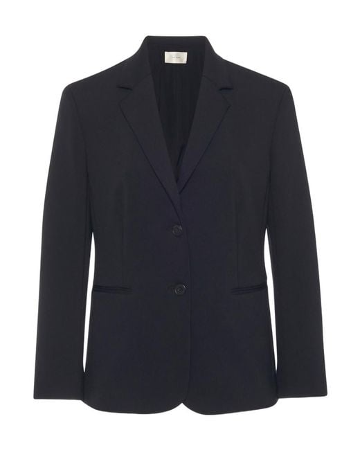 The Row Blue Single-Breasted Blazer