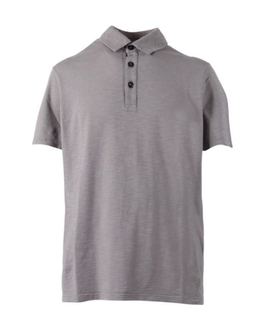 Dondup Gray Slim Jersey Polo Shirt for men