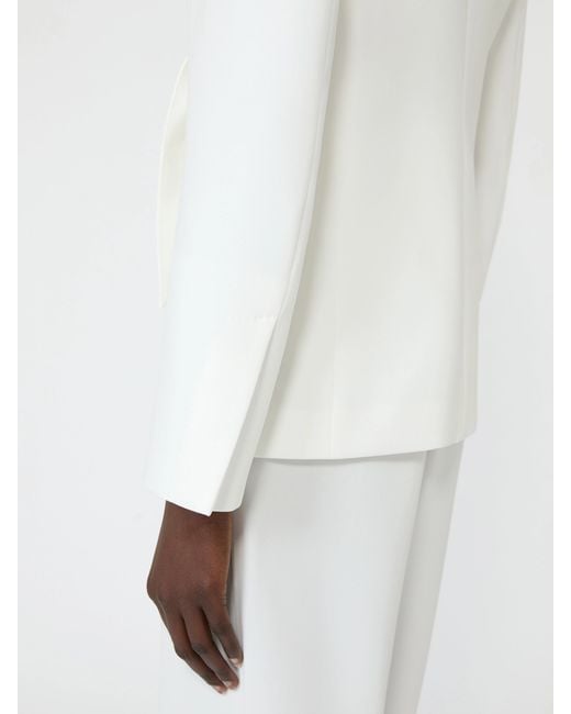 Max Mara White Tie-Front Blazer