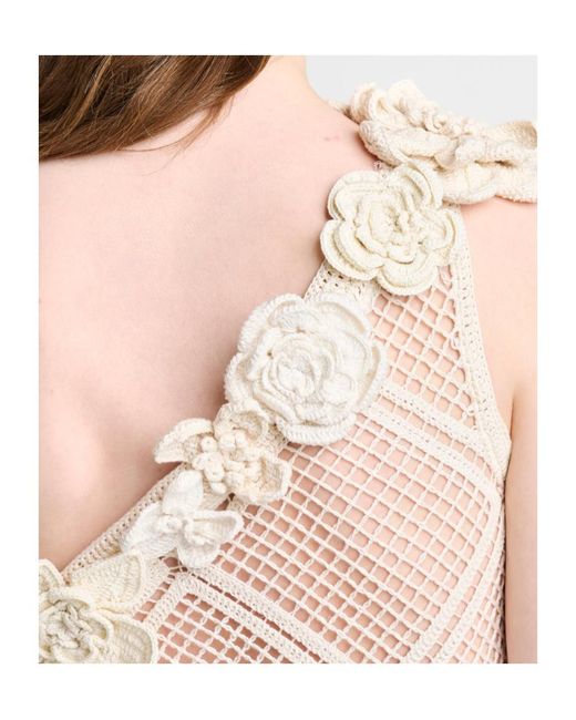 J.W. Anderson White Floral Crochet Dress