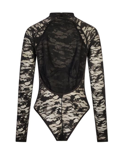 DIESEL Black Long-Sleeve Bodysuit