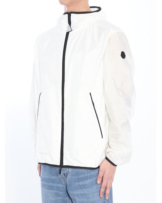 Moncler White Granier Zip-Up Hooded Jacket for men