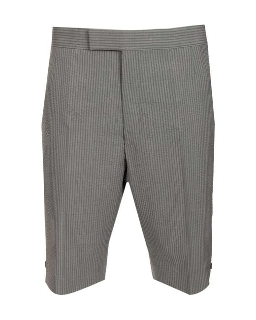Thom Browne Gray Fit 1 Backstrap Tailored Shorts for men