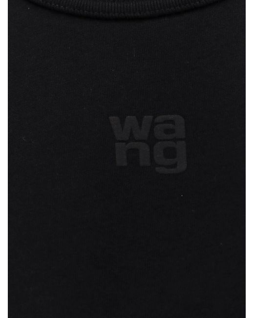 T By Alexander Wang Black Regular Fit Crewneck T-Shirt