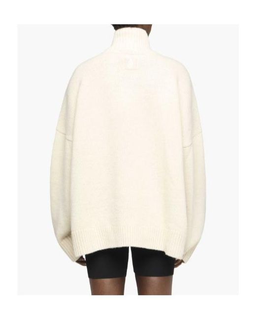J.W. Anderson Gray Jw Anderson Panelled High-Neck Long-Sleeved Jumper
