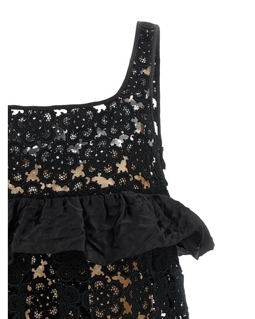 Miu Miu Black Macramé Dress
