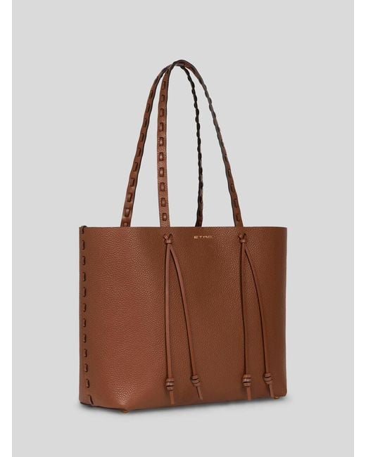 Etro Brown Essential Medium Tote Bag for men