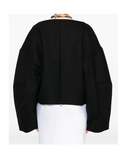 Entire studios Black Wide-Leg Boat Neck Jumper for men