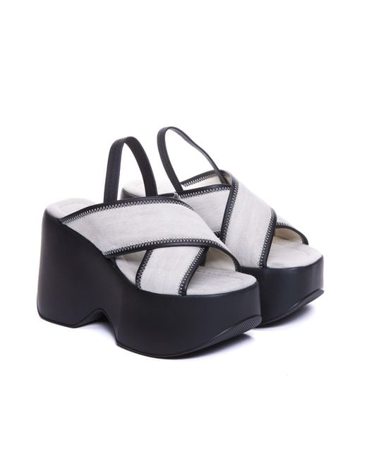 Vic Matié Blue Platform Heeled Sandals
