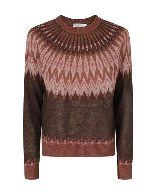 Roberto Collina Brown Long Sleeve Sweater