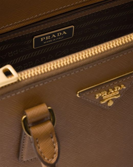 Prada Brown Galleria Small Saffiano Leather Bag