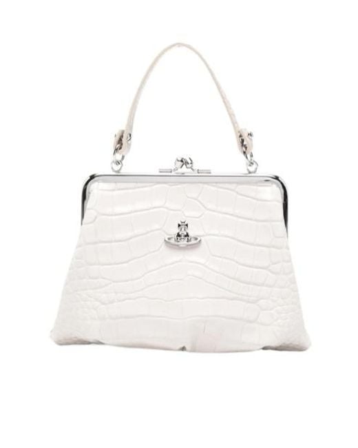 Vivienne Westwood White Granny Frame Embossed Purse