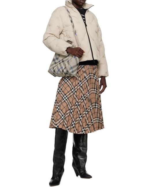 Burberry Green High-Neck Quilted Jacket