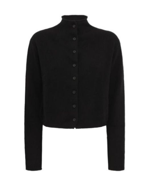 Khaite Black Solid-Colored Buttoned Knitwear