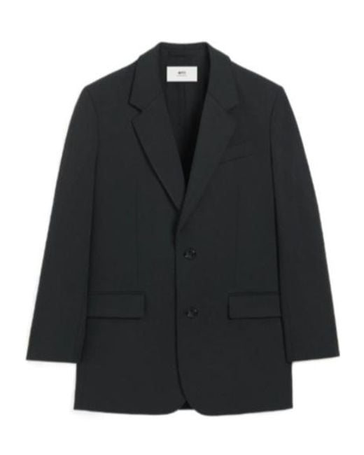 AMI Black Ami Single-Breasted Blazer for men