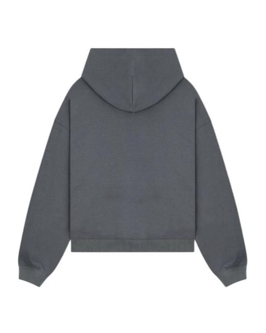 we11done Gray Monster-Print Cotton Hoodie