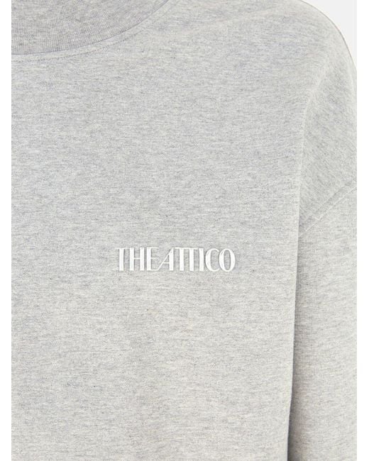 The Attico Gray The Logo Detailed Sweatshirt Dress
