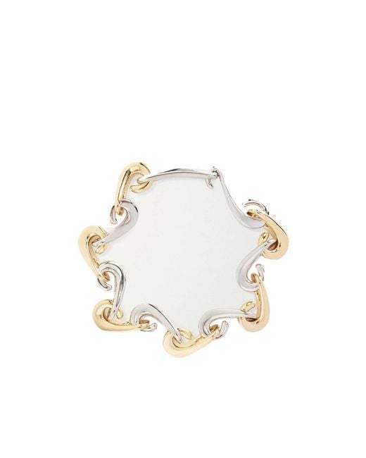 Rabanne White Rabanne Clolurblock Linked Necklace