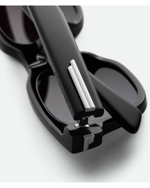 Bottega Veneta Black Eyewear Classic Squared Sunglasses