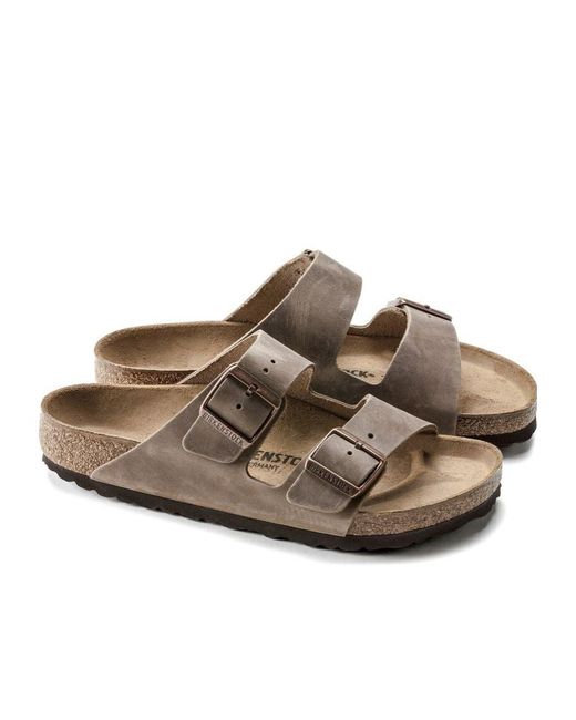 Birkenstock Brown Round Head Slippers for men