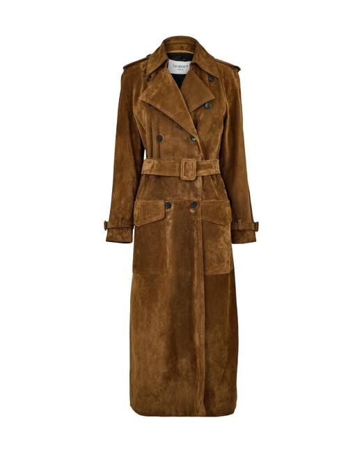 Saint Laurent Brown Suede Coat