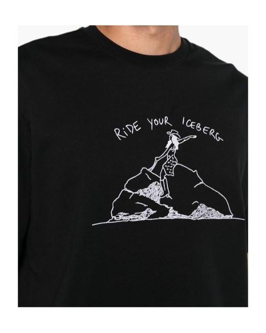 Iceberg Black Short-Sleeved T-Shirt for men