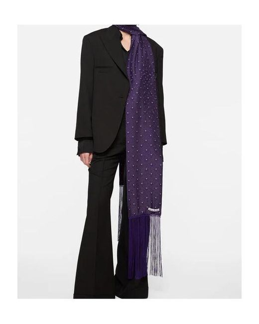 Acne Purple Silk Scarf